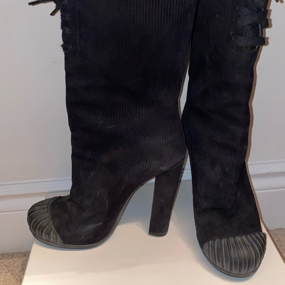 Fendi Suede High Heeled Boots Size 38 1/2 - Picture 9 of 15